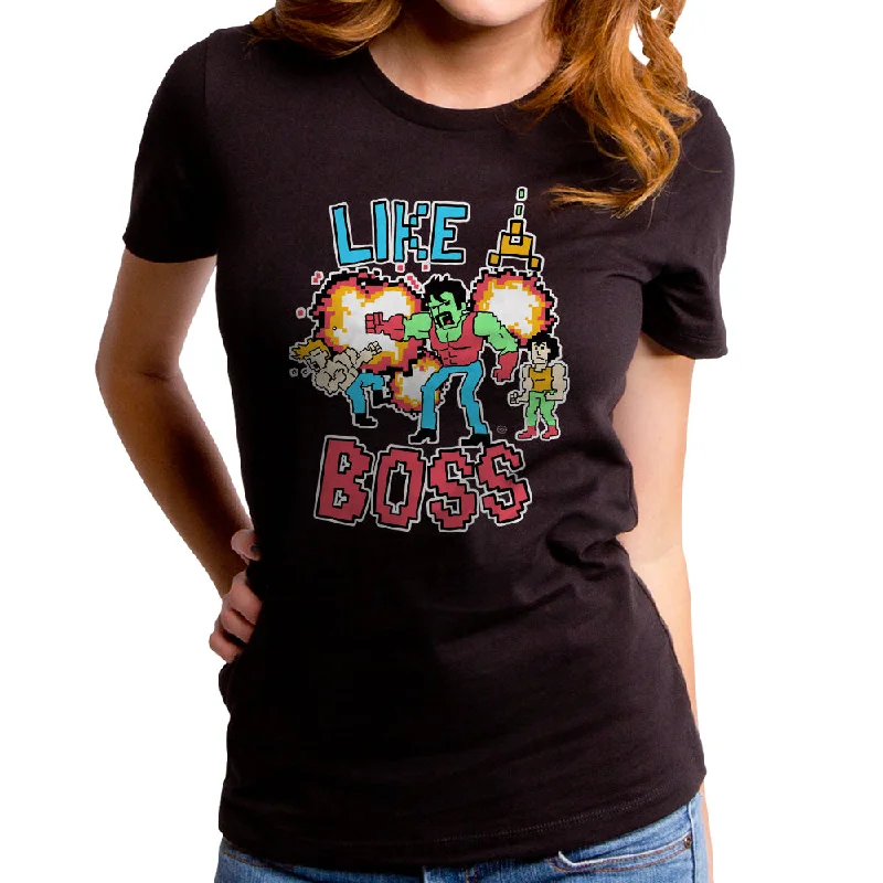 Like a Boss Women's T-Shirt Satin Blend Silk Blend Wool Blend