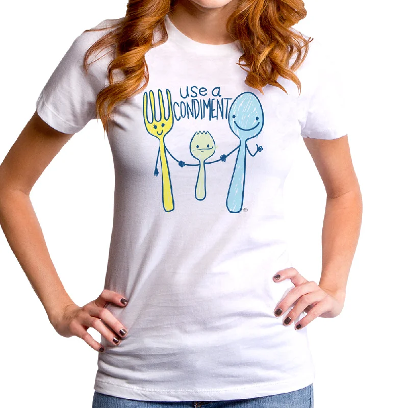 Use a Condiment Women's T-Shirt Chenille Fabric Brocade Fabric Lace Fabric