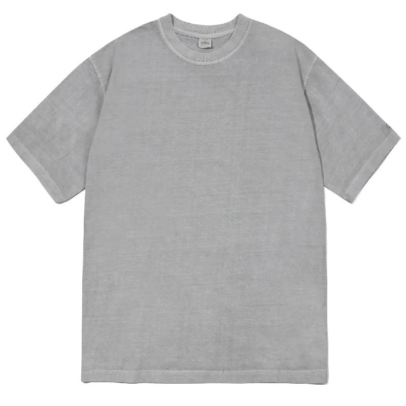 Kappy Pigment T-Shirt Light Gray Zippered Buttoned Snapped