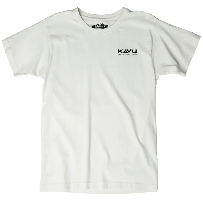 Kavu Womens Forever Kavu T-Shirt Off White Mesh Blend Leather Blend Suede Blend
