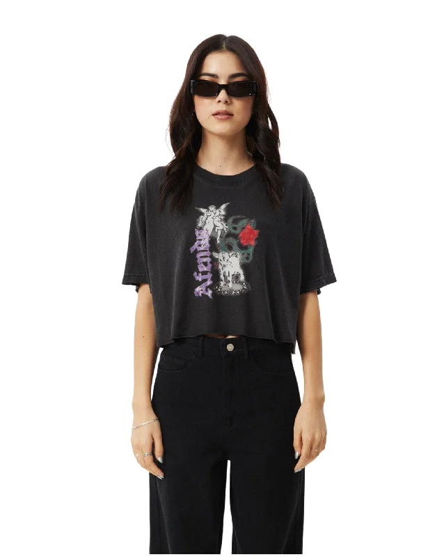 Nirvana Cropped Hemp Oversized Tee Casual Formal Business