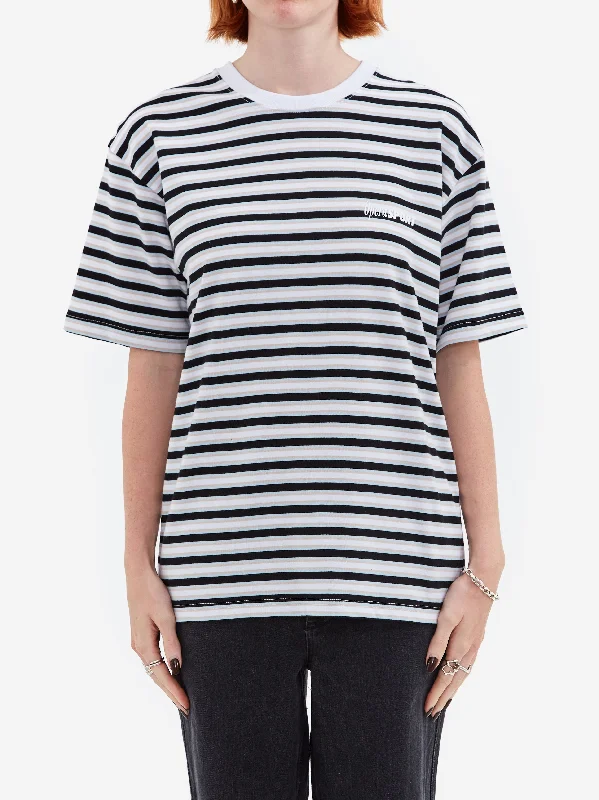 OperaSPORT Claude Unisex T-Shirt - Stripes Collared Crew Neck Turtle Neck