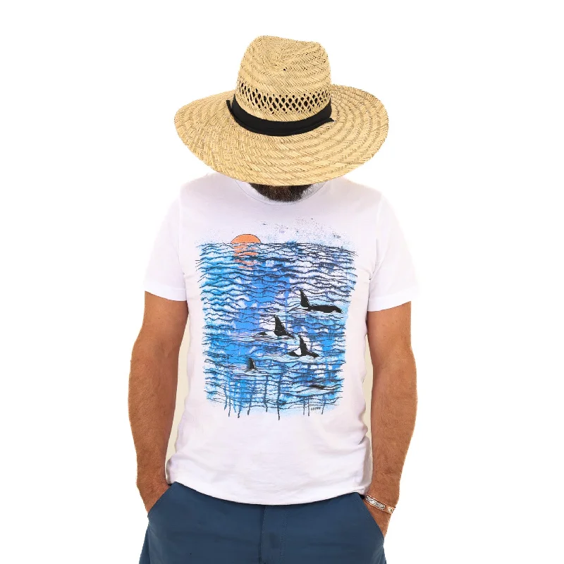 Orca Sunset T Shirt Sequined Glittery Shiny