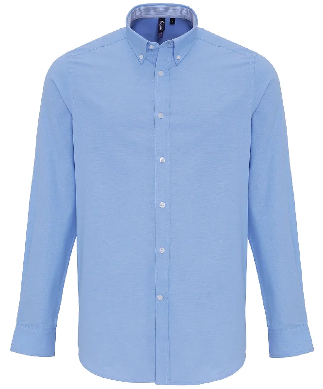 Oxford Blue - Cotton-rich Oxford stripes shirt Elegant Classic Vintage