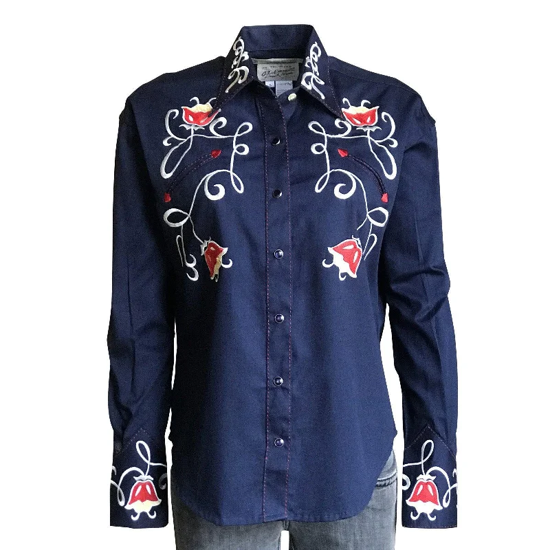 Rockmount Ranch Wear Womens Art Deco Tulip Embroidery Cotton Western Shirt Houndstooth Herringbone Solid Rockmount Ranch Wear Womens Art Deco Tulip Embroidery Cotton Western Shirt Houndstooth Herringbone Solid