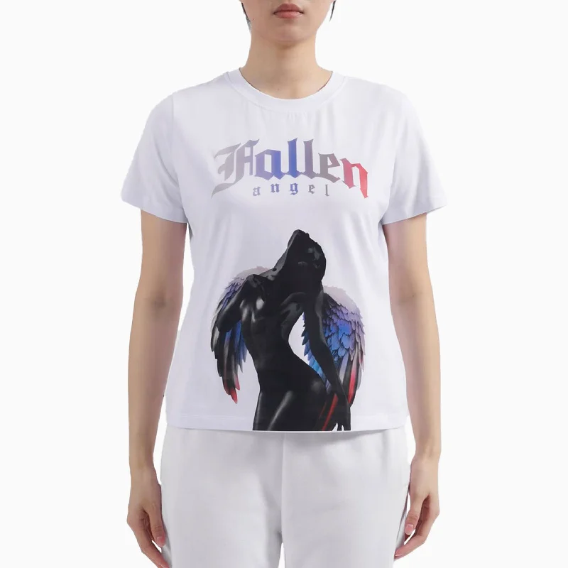 Women's Fallen Angel T-Shirt Zippered Front Buttoned Front Snap Front