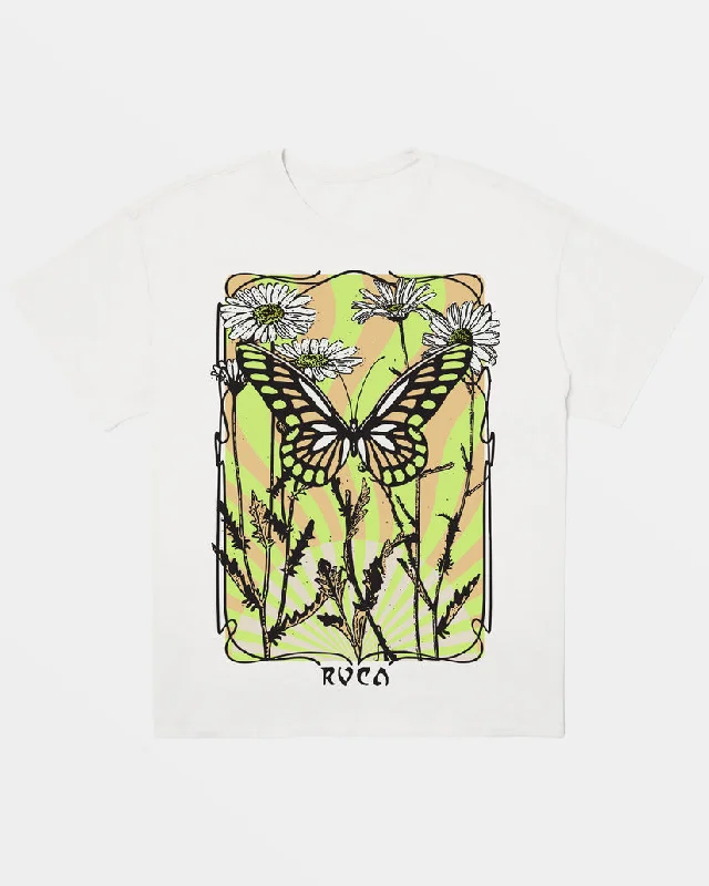 RVCA BAGGIE ORGANIC OVERSIZED T-SHIRT - WHITE Modern Contemporary Chic