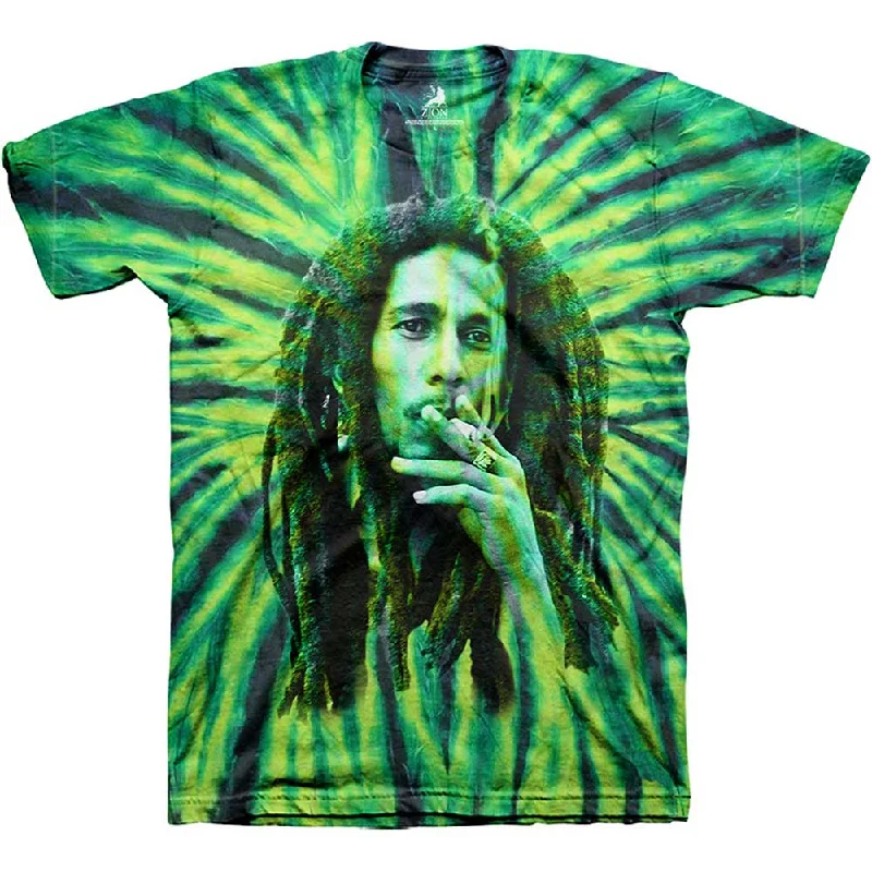 SALE | Bob Marley | Official T-Shirt | Tie-Dye Smoke Zippered Buttoned Snapped