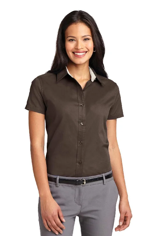 Port Authority Ladies Short Sleeve Easy Care Shirt. L508 Handmade Hand-knitted Hand-woven Port Authority Ladies Short Sleeve Easy Care Shirt. L508 Handmade Hand-knitted Hand-woven