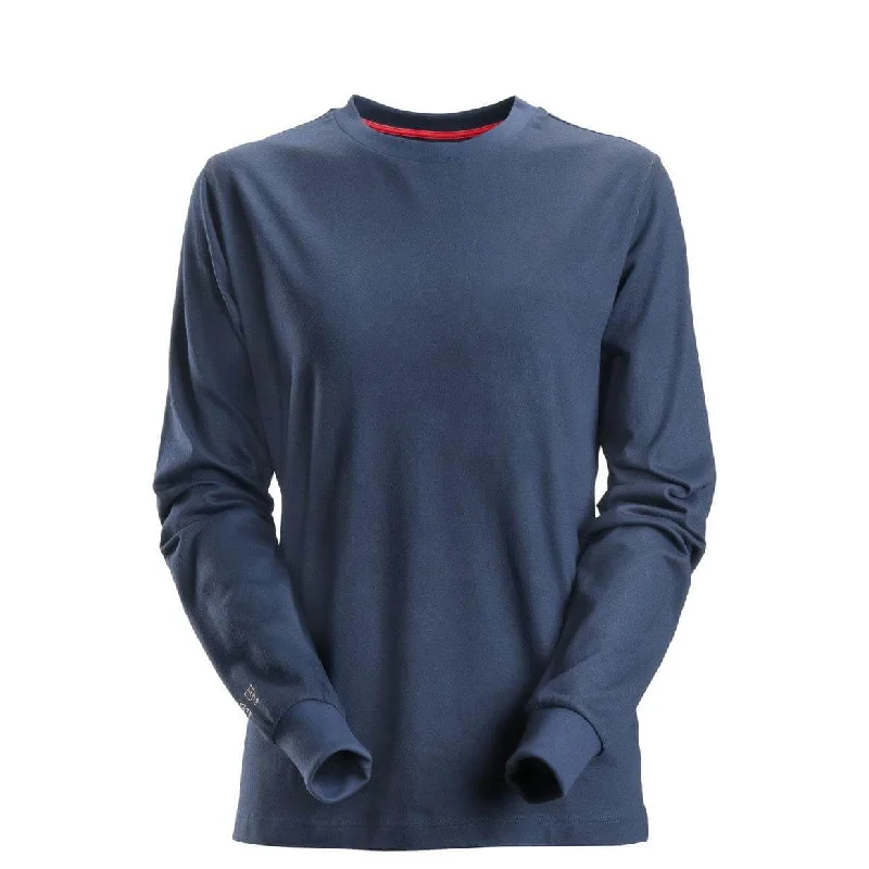 Snickers 2467 ProtecWork Women's Flame Retardant Long Sleeve T-Shirt Solid Color Striped Floral
