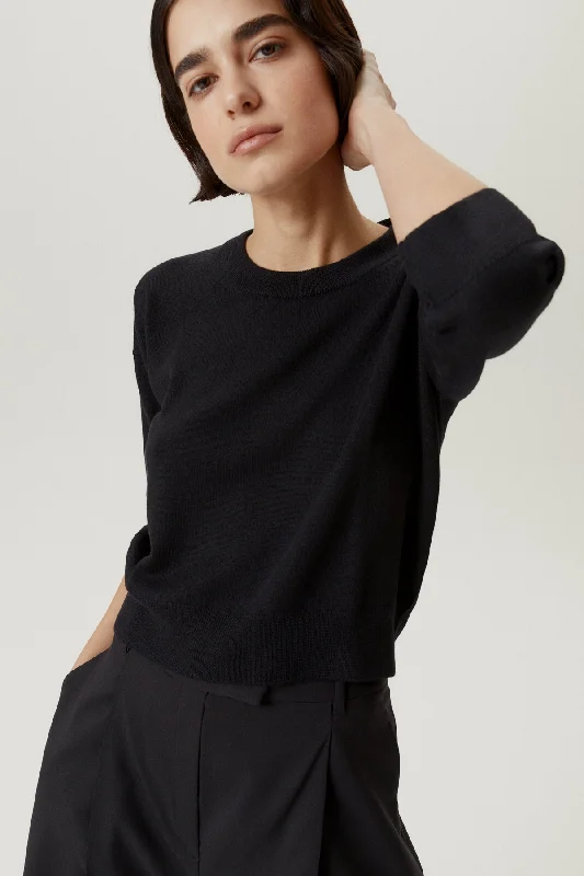 The Merino Wool Boxy T-Shirt Handmade Hand-knitted Hand-woven