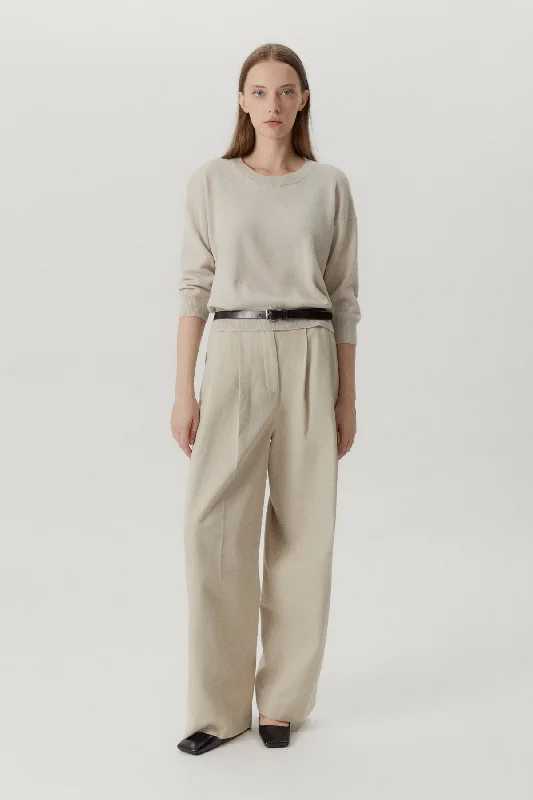 The Merino Wool Boxy T-Shirt Zippered Front Buttoned Front Snap Front