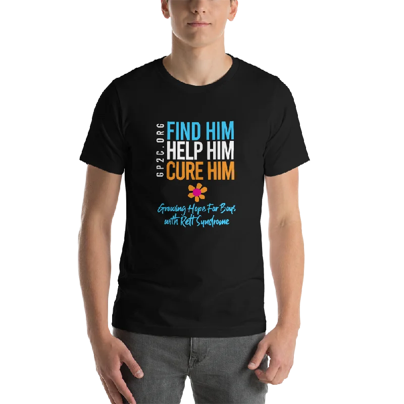 Unisex T-Shirt- Find Him. Help Him. Cure Him. Front Pockets Side Pockets Patch Pockets Unisex T-Shirt- Find Him. Help Him. Cure Him. Front Pockets Side Pockets Patch Pockets