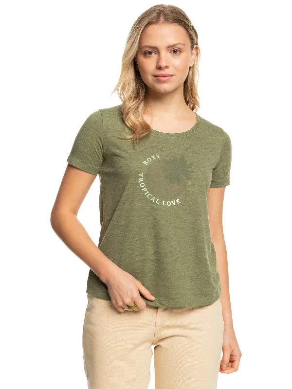 Womens Chasing The Wave Short Sleeve Tee Collared Crew Neck Turtle Neck