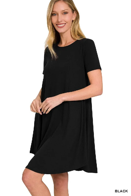 A-Line Dress with Side Pockets