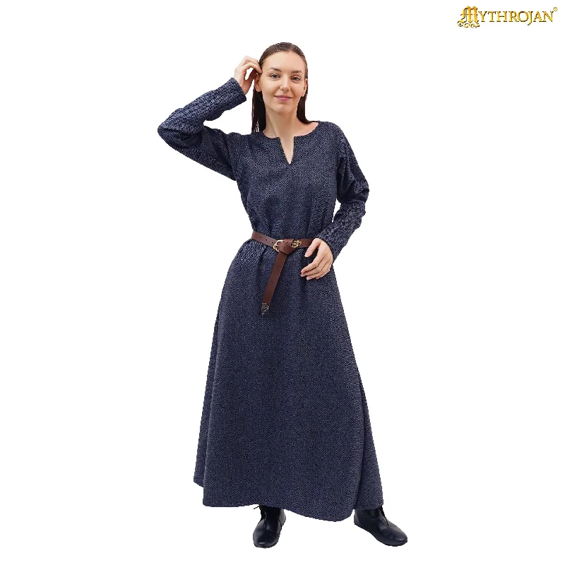Astrid Viking Woolen Dress in historical Diamond Twill wool : Ideal for Viking, Anglo-Saxon & Early Medieval Events, LARP, SCA & Reenactment
