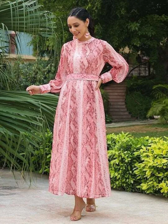 Designer Indian Printed Anarkali Dress For Women