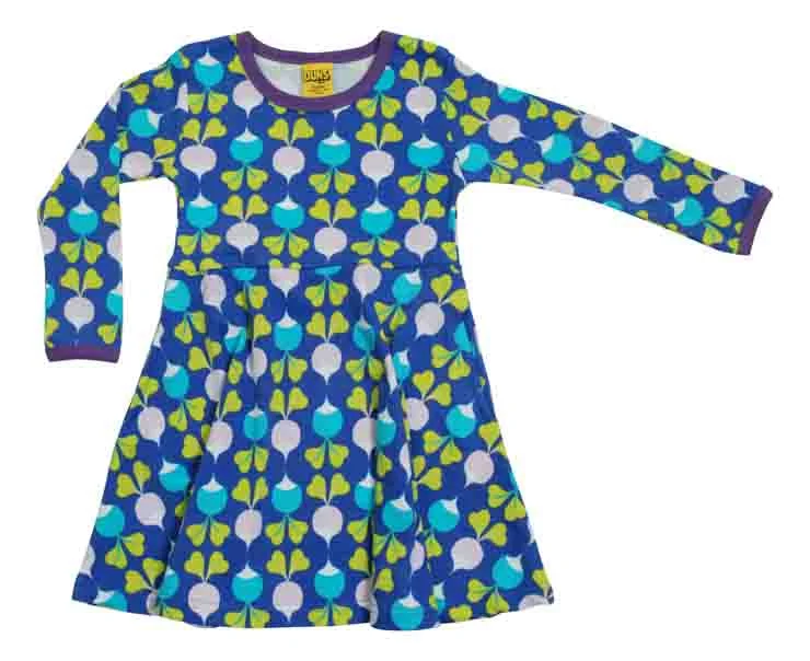 DUNS LS Skater Dress - Big Radish Blue