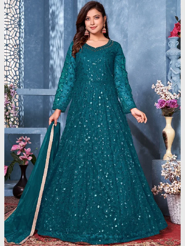 Embroidered Net - Anarkali Dress