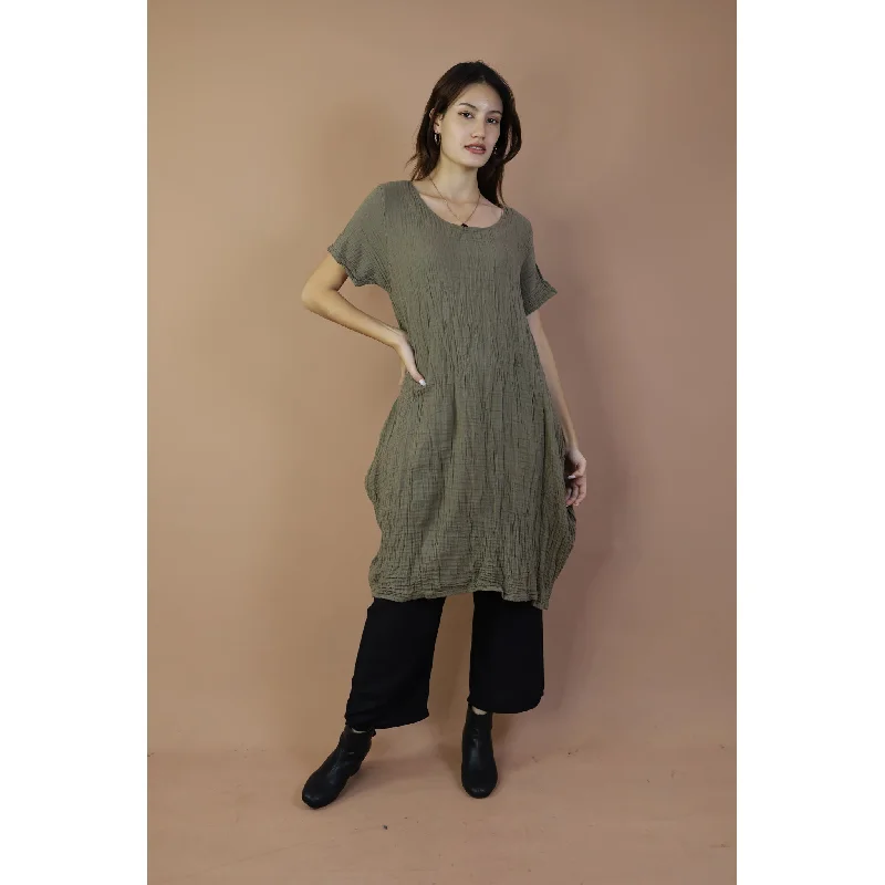 Fall and Winter Collection Organic Cotton Solid Color Dress LI0050 000001 00