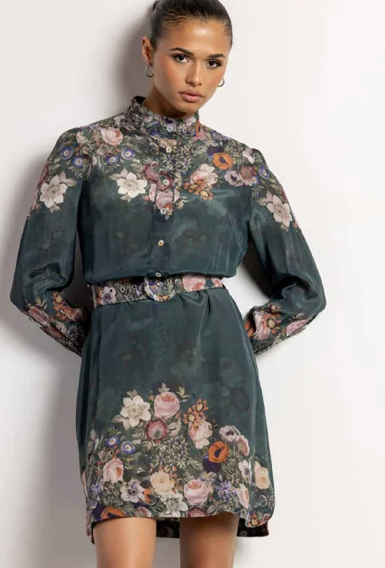 Green Flowers Dress