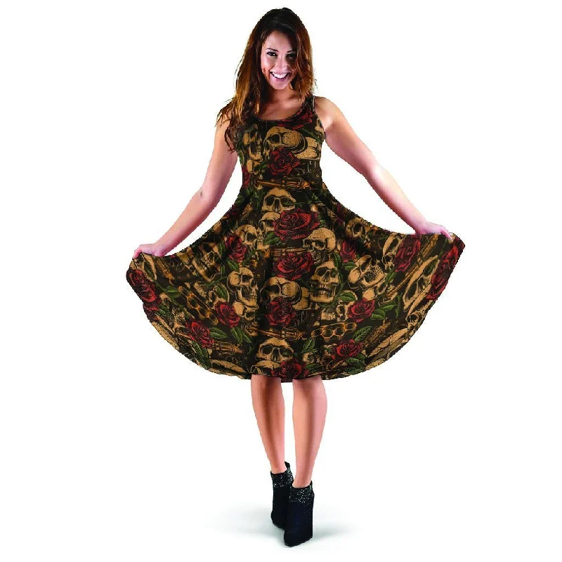Gun Rose Skull Dress