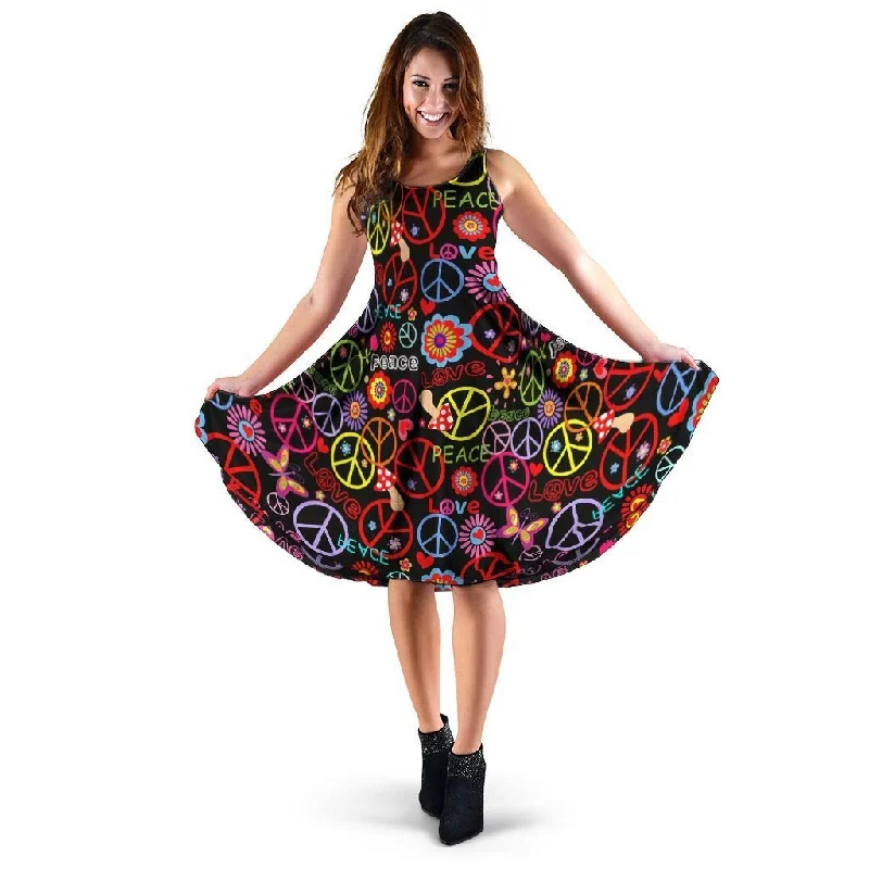 Hippie Peace Sign Dress