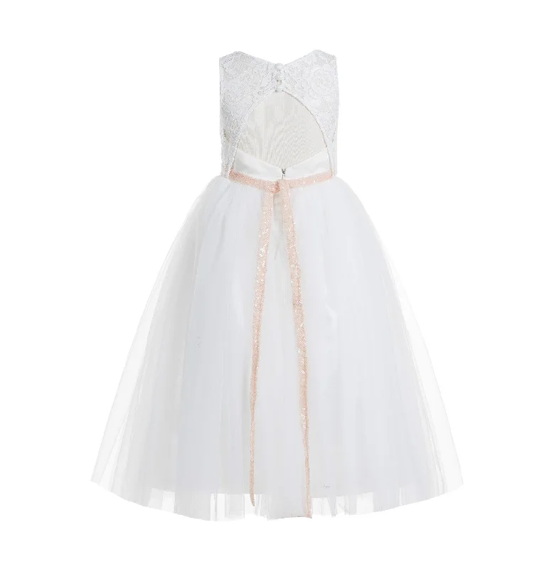 ivory / blush pink