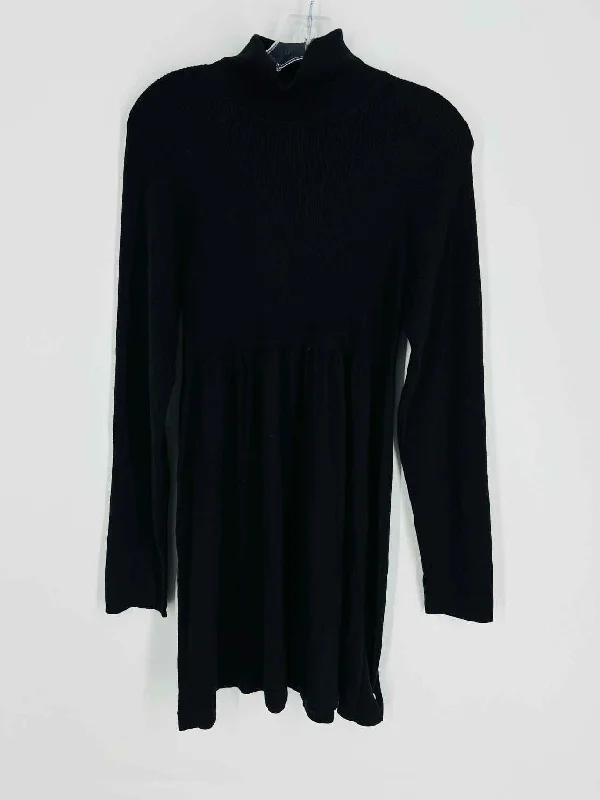 Magaschoni Size L Black Solid Stretch NEW Designer Dress