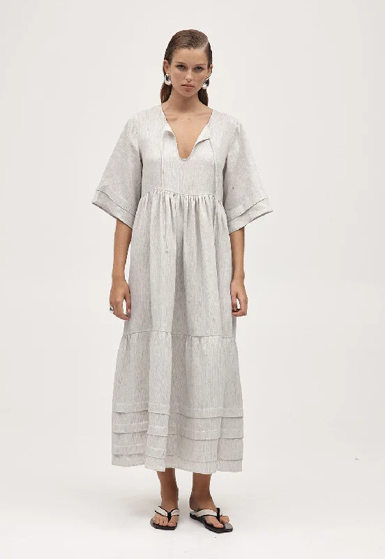 Nellie Dress - Twill Stripe