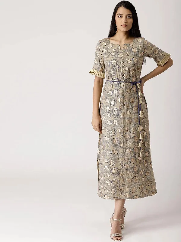 Multicoloured Printed Cotton Dress