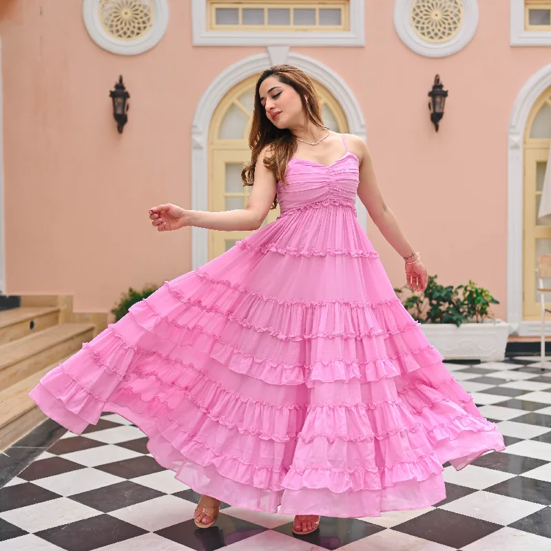 Bunaai Pink Coast Cotton Dress