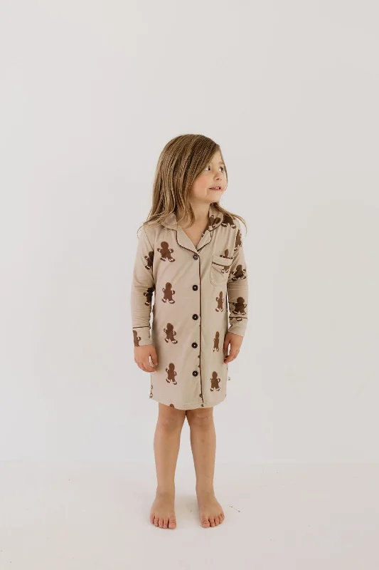 Toddler Bamboo Sleeping Dress | Gingerbread