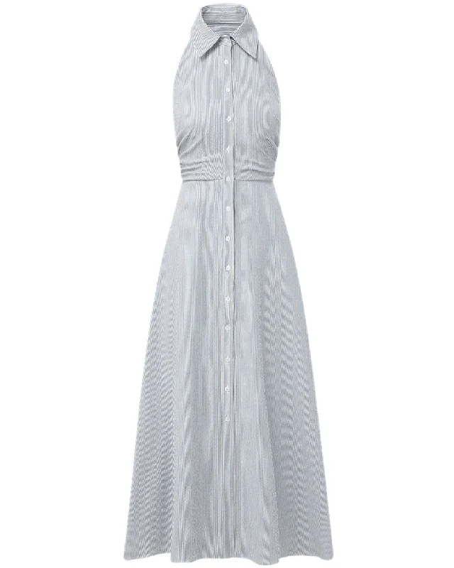 Blue and White Seersucker Mackey Dress