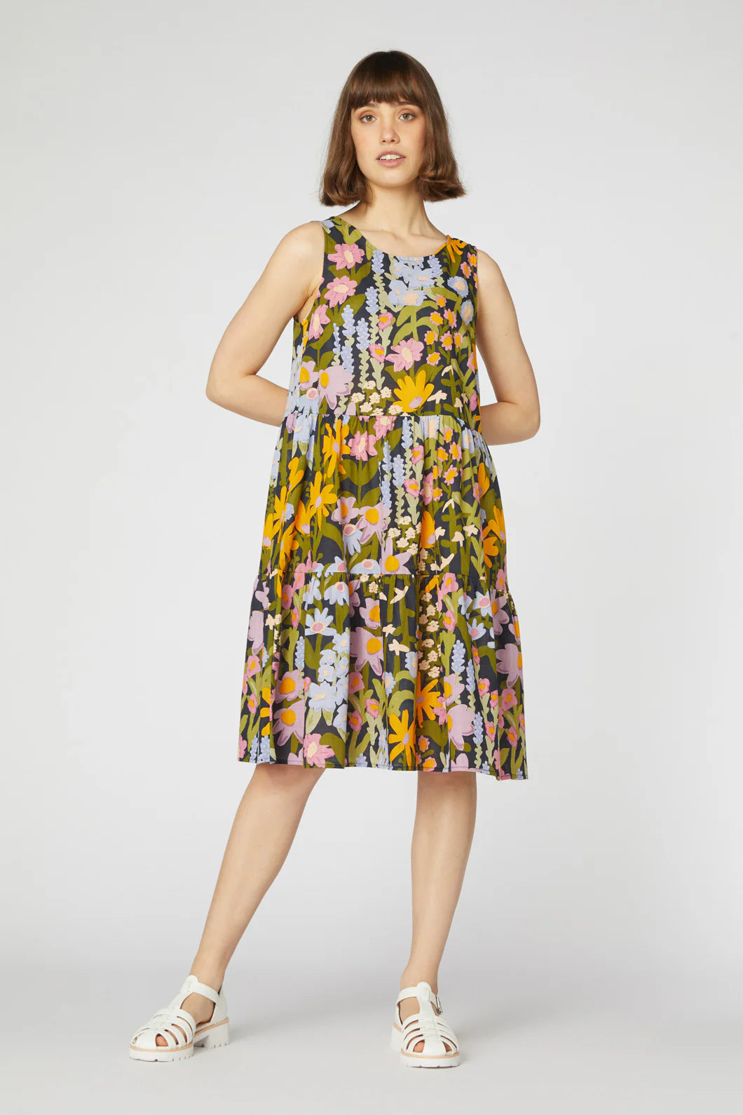 PRINCESS HIGHWAY - Organic cotton painted garden smock dress! 18
