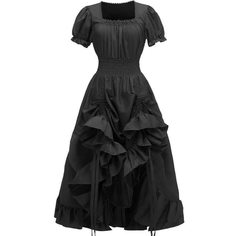 Vintage Renaissance Square Neck Pastoral Dress