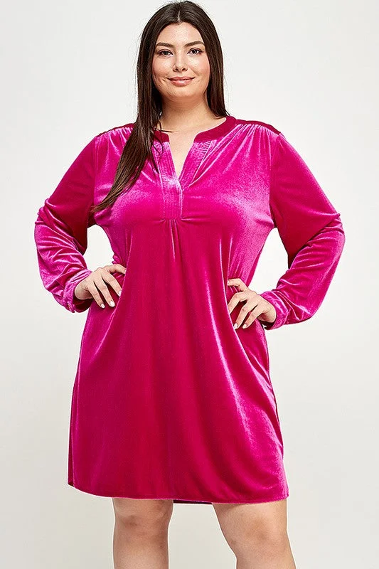 Call Me Maybe Curvy Velvet Dress