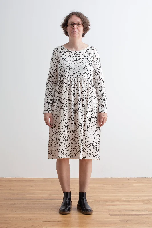 Women's Copenhagen Dress - Dogs Black