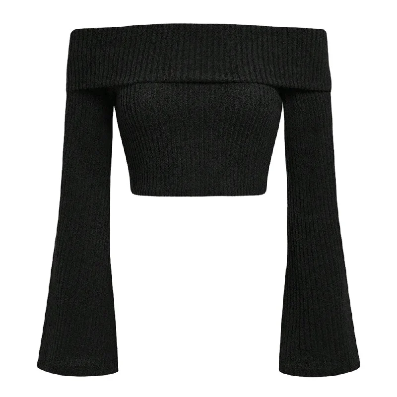 Cozy Days Off Shoulder Knit Top Seasonal Knit Shirt
