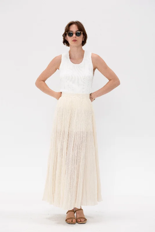 Perry Knit Top, Off White Winter Knit Top