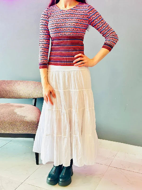 Aldo Martins Vita Summer Knit Top Asymmetrical Knit Blouse