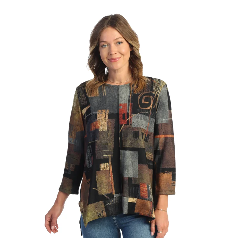Jess & Jane "Contigo" French Brushed Knit Top - FB8-1735 -  XL Only One Shoulder Knit Shirt