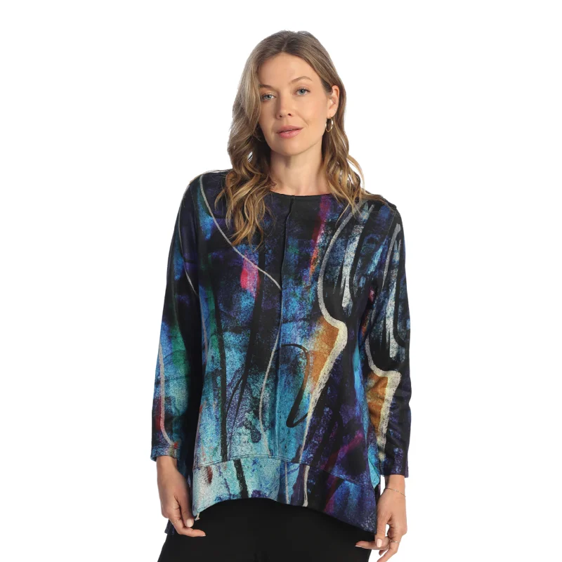 Jess & Jane "Eclipse" French Brushed Knit Top - FB8-1853 High Neck Knit Top