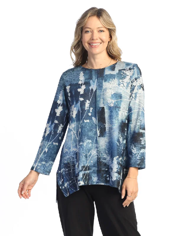 Jess & Jane "Mariposa" French Brushed Knit Top - FB8-1975 Royal Blue Knit Top