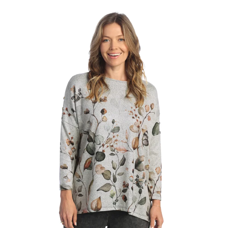 Jess & Jane "Rosemary" French Brushed Knit Top - FB9-1859 Linen Knit Blouse