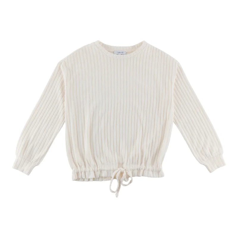 mySTYLE Women's Ribbed Knit Top Festive Knit Tee