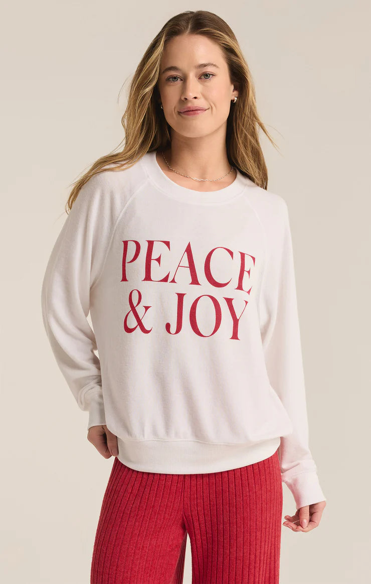 Z Supply Peace And Joy Cloud Knit Top Classic Knit Tee