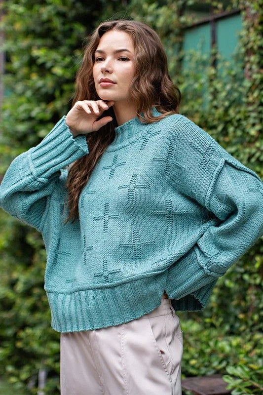 eesome Turtle Neck Knit Top V Neck Knit Shirt