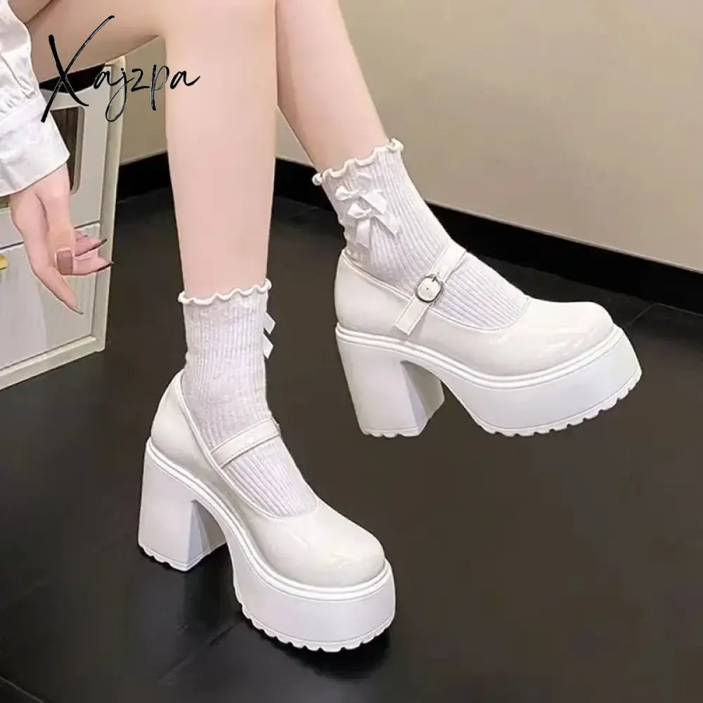 2024 Women's Shoes Mary Janes Women's High Heel Platform Dress Pump Women Buckle Strap Round Toe Shallow Chunky Heel Shoes Women Tunics New arrival 2024 Women's Shoes Mary Janes Women's High Heel Platform Dress Pump Women Buckle Strap Round Toe Shallow Chunky Heel Shoes Women Tunics New arrival