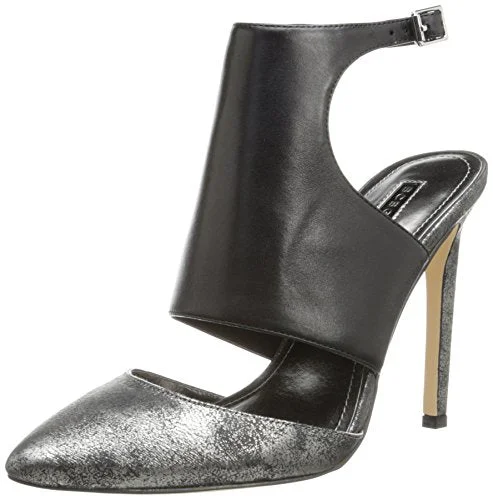 BCBGeneration Women's Chase Fashion Dress Pumps Heels - Gunmetal / Black Tunics Silk luxurious